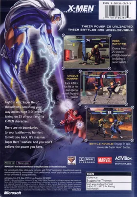 X-Men Next Dimension (USA) box cover back